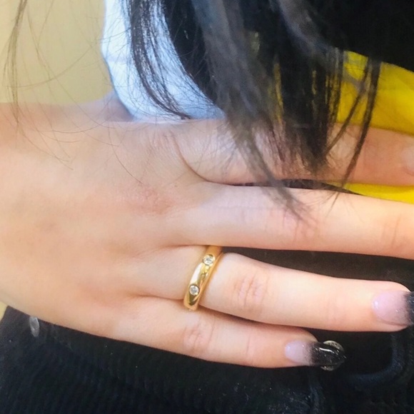 KATE SPADE • Set In Stone Gold Band Ring - Picture 4 of 6